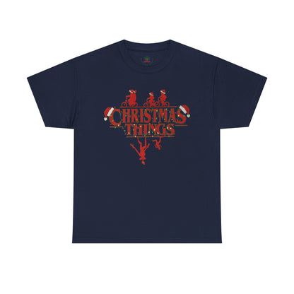 Christmas Things Retro Upside Down T-Shirt | Holiday Graphic Tee