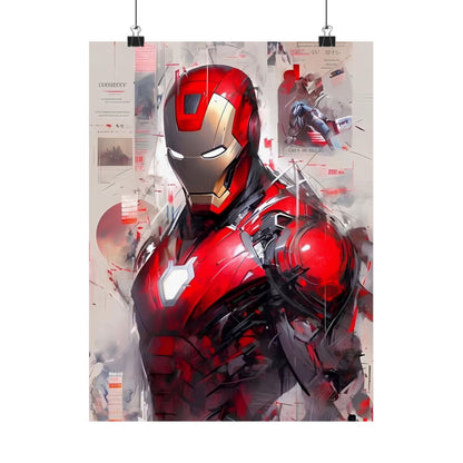 Ironman Poster, Matte Vertical Poster, Marvel Artwork, Drawing Style, Comic Book - Secondhand Readers