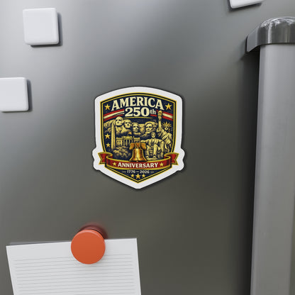 America 250th Anniversary Crest Die-Cut Magnet | 4th of July USA, Patriotic