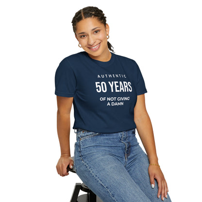 Many Years of Not Giving a Damn T-Shirt — Funny Custom Age Birthday Tee