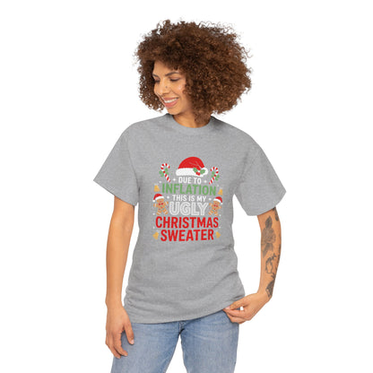 Due to Inflation This Is My Ugly Christmas Sweater Shirt, T-Shirt | Funny X-Mas Joke