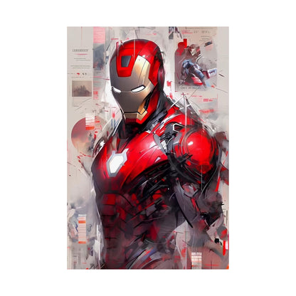 Ironman Poster, Matte Vertical Poster, Marvel Artwork, Drawing Style, Comic Book - Secondhand Readers