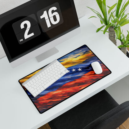 Venezuela Before Chávez Desk Mat, Venezuelan Flag Playmat, Office Decor, Workstation Accessory, Gaming Mousepad, Computer Desk Organizer