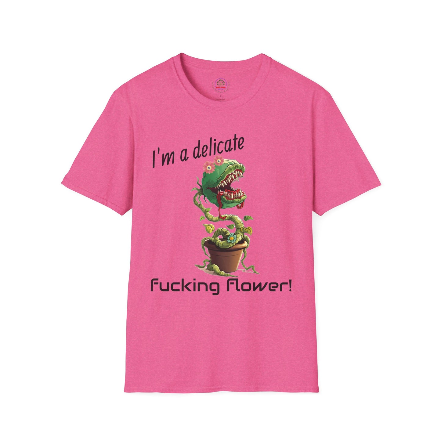 Sarcastic Floral T-Shirt, Delicate Flower Top, Unisex Tee, Funny Graphic Tee