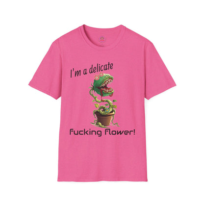 Sarcastic Floral T-Shirt, Delicate Flower Top, Unisex Tee, Funny Graphic Tee