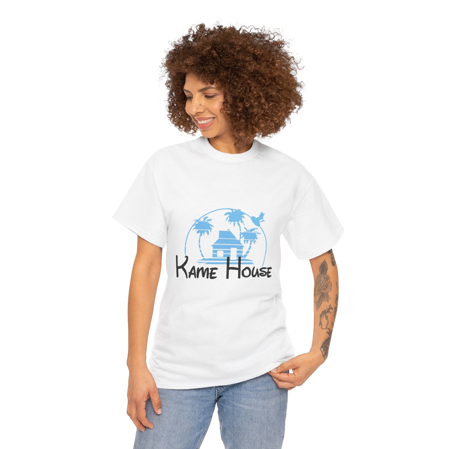 Anime Dragon Ball Inspired Kame House + Disney Buena Vista Logo T-Shirt