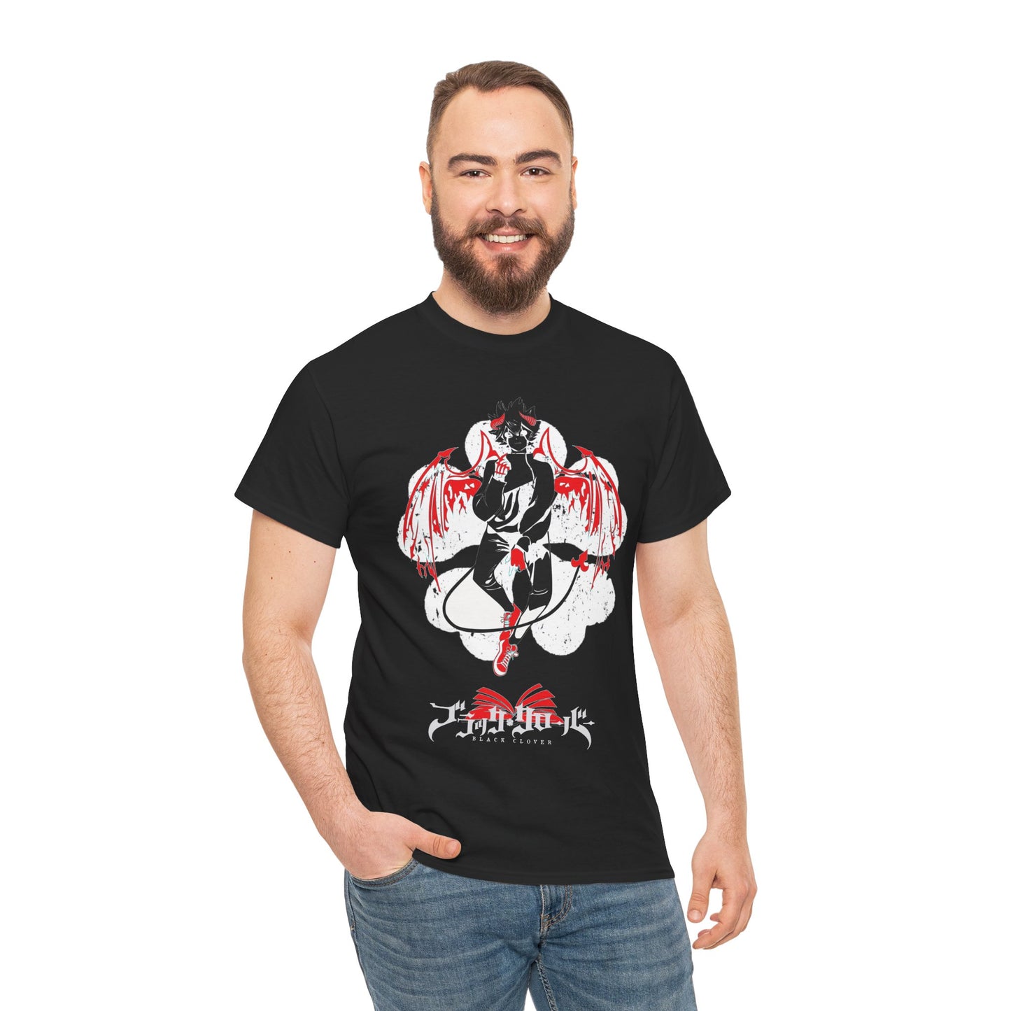 Black Clover Asta Demon Tee, Anime Inspired Graphic Casual T-Shirt Unisex