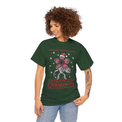 Stranger Christmas Demogorgon Tee | Holiday Horror T-Shirt Retro