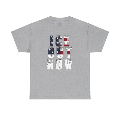 ICE OUT NOW Protest Tee, Immigration Rights Political Statement