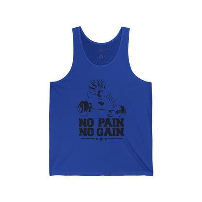 Anime-inspired Super Saiyan gym tank top featuring bold graphics, muscle fit design, ideal for workout and fitness enthusiasts.