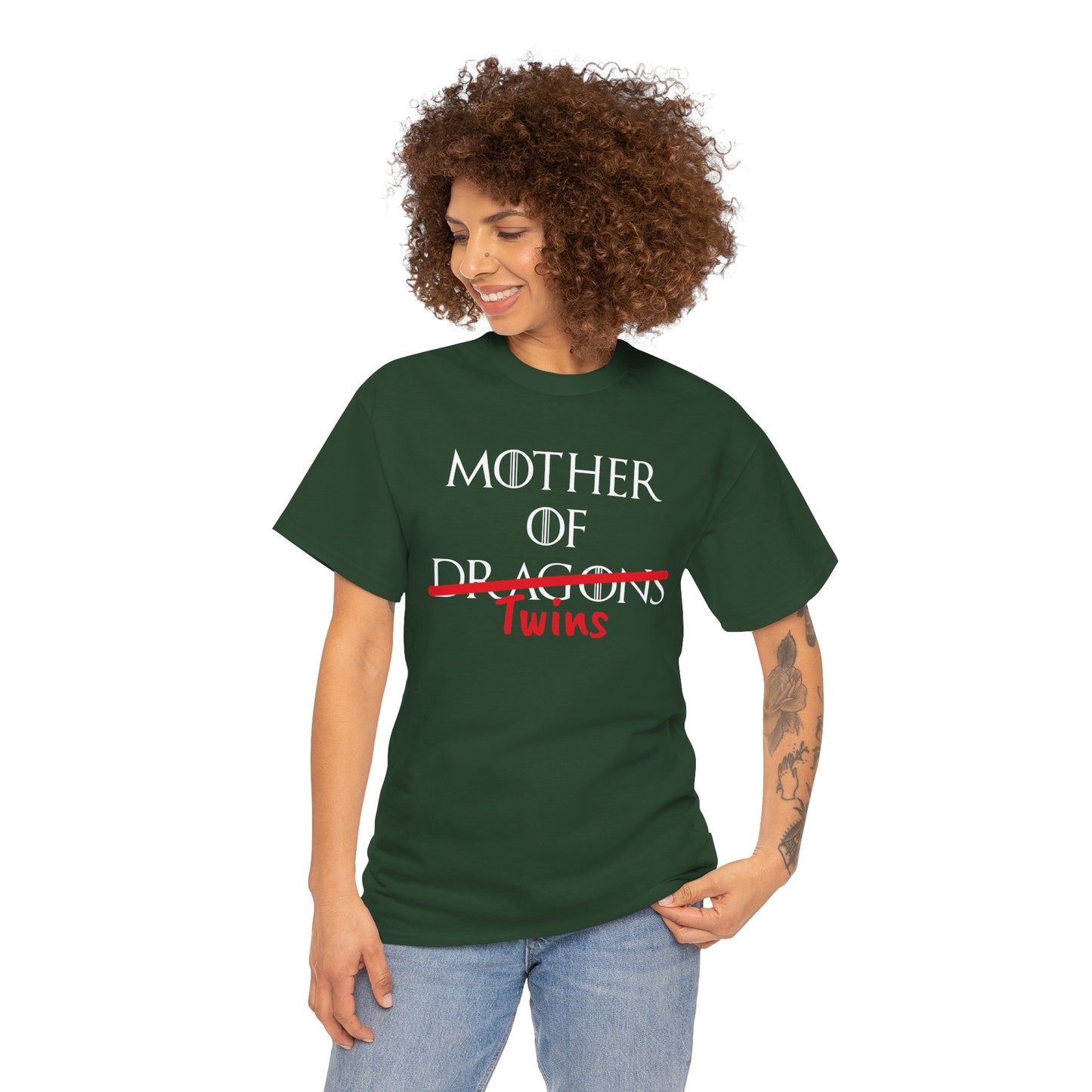 Mother of Dragons T-Shirt by Printify featuring a fire and ice inspired design, perfect for fans and Mother's Day gift.