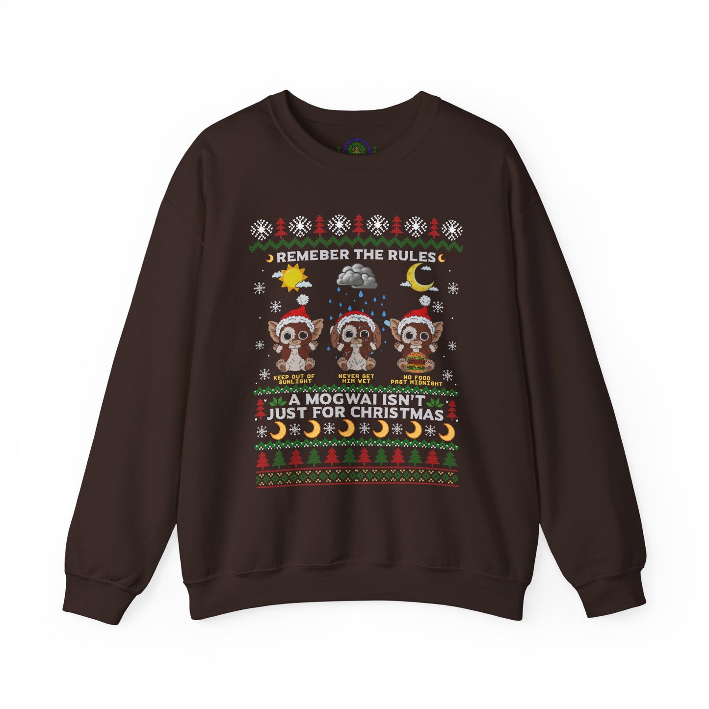 Gremlins Mogwai Ugly Christmas Sweater Crewneck Sweatshirt | Retro Holiday
