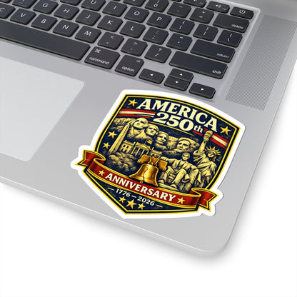 America 250th Anniversary Crest Kiss-Cut Stickers | 4th of July USA