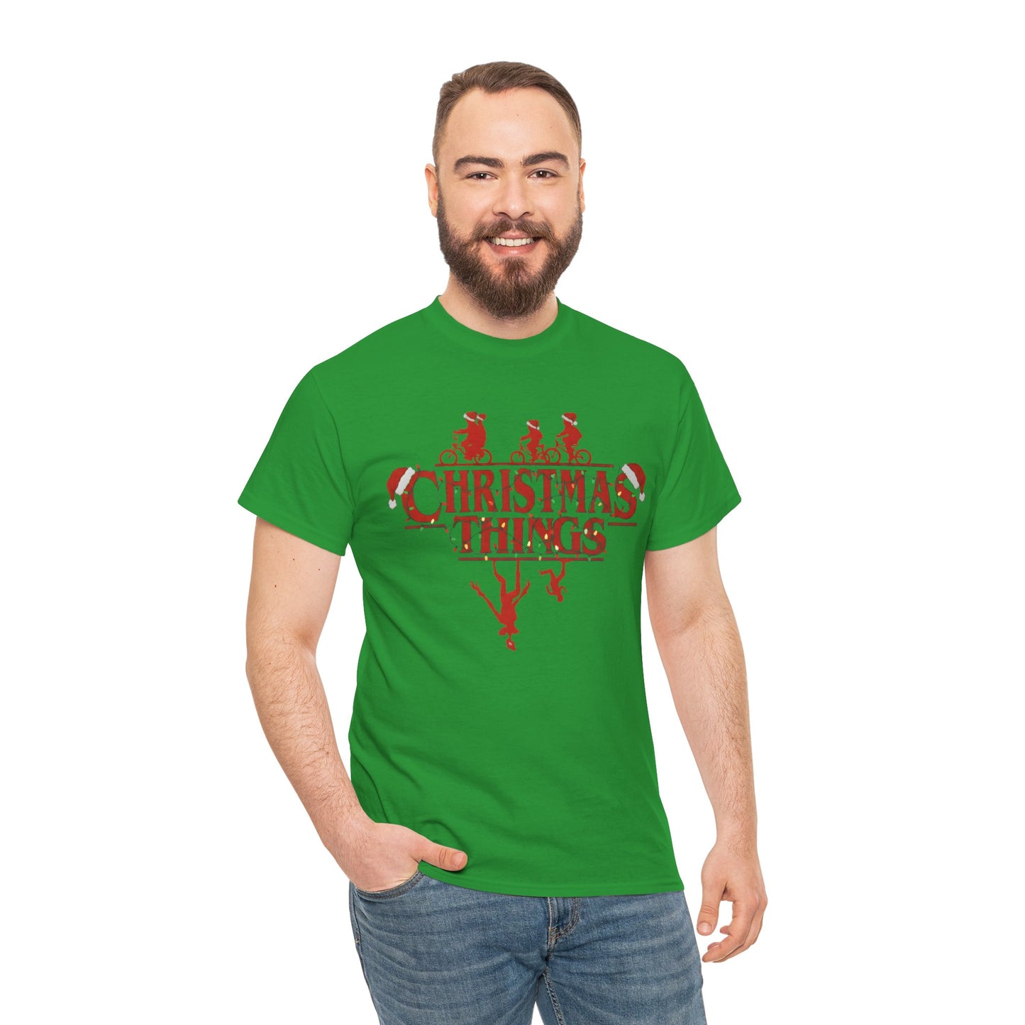 Christmas Things Retro Upside Down T-Shirt | Holiday Graphic Tee