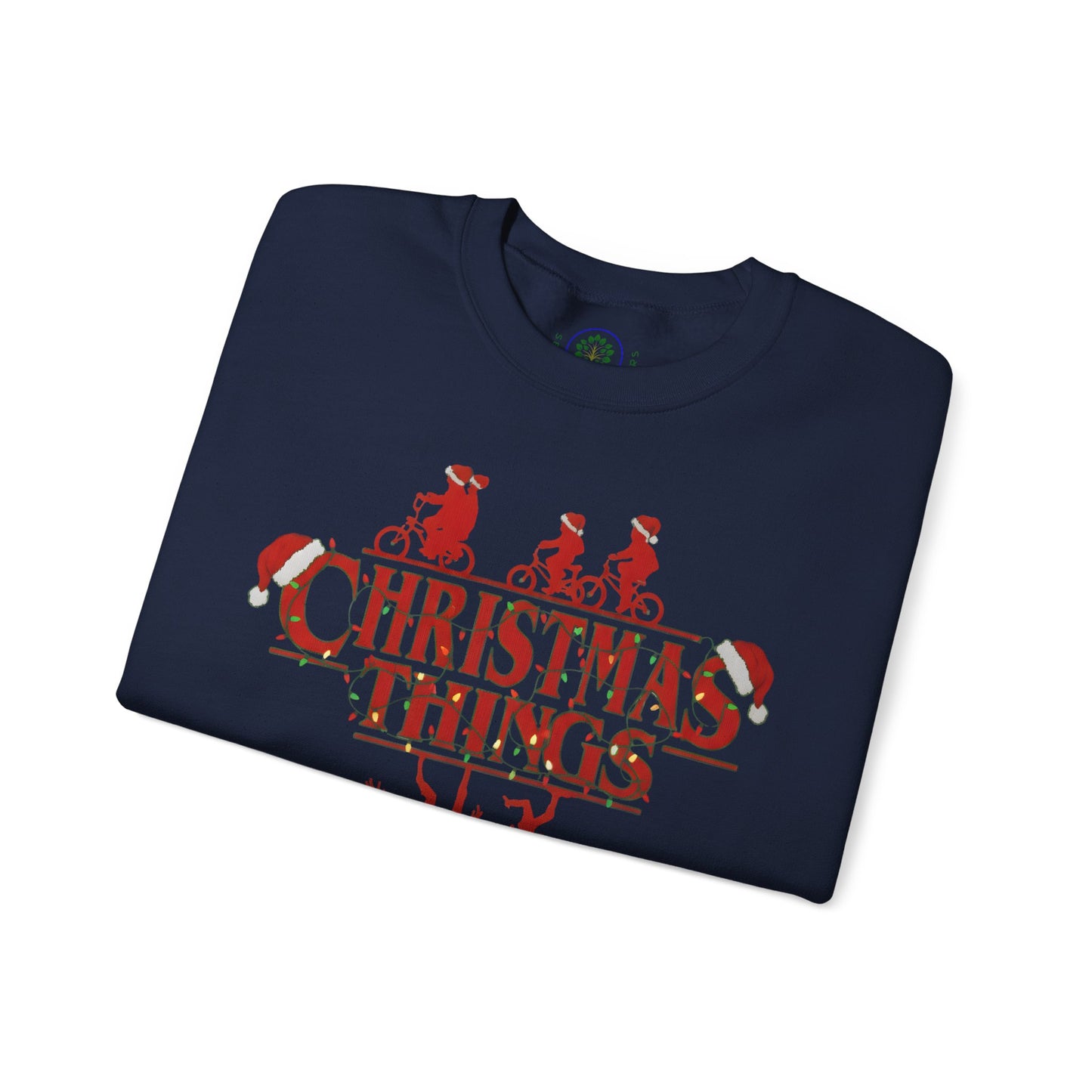 Christmas Things Sweatshirt | Stranger Style Retro Holiday Graphic  | The Upsidedown