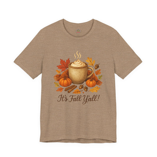 Fall Vibes Unisex Tee, It's Fall Y'all Autumn Shirt, Southern Accent T-Shirt
