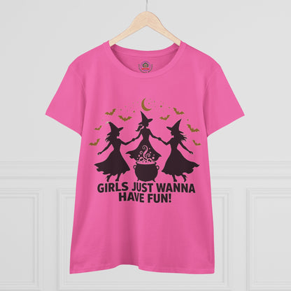 Girls Just Wanna Have Fun, Witch Dance Halloween Shirt, Womens Tee