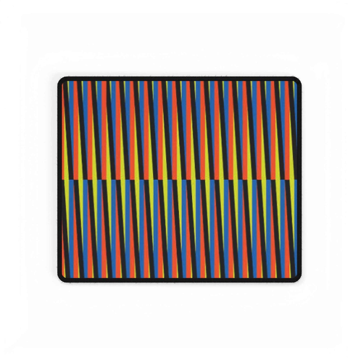 Venezuelan Nostalgia Cruz Diez Inspired Desk Mat | Colorful Geometric Stripes Maiquetia Playmat, Oversized Mouse Pad, Simon Bolivar Airport