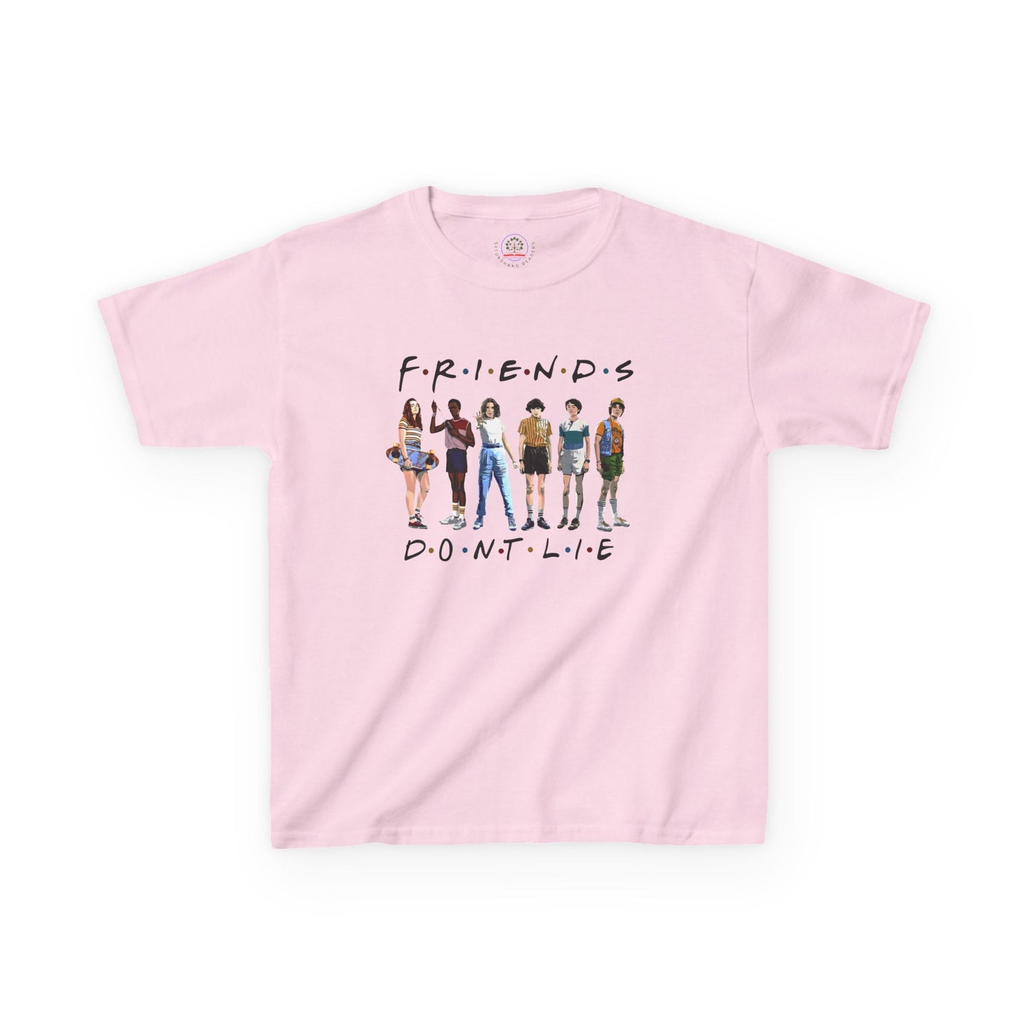 Friends Don't Lie Kids Tee, 80's Vibe, TV-Inspired, Stranger Valentine Gift Children's size - Secondhand Readers