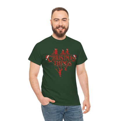 Christmas Things Retro Upside Down T-Shirt | Holiday Graphic Tee