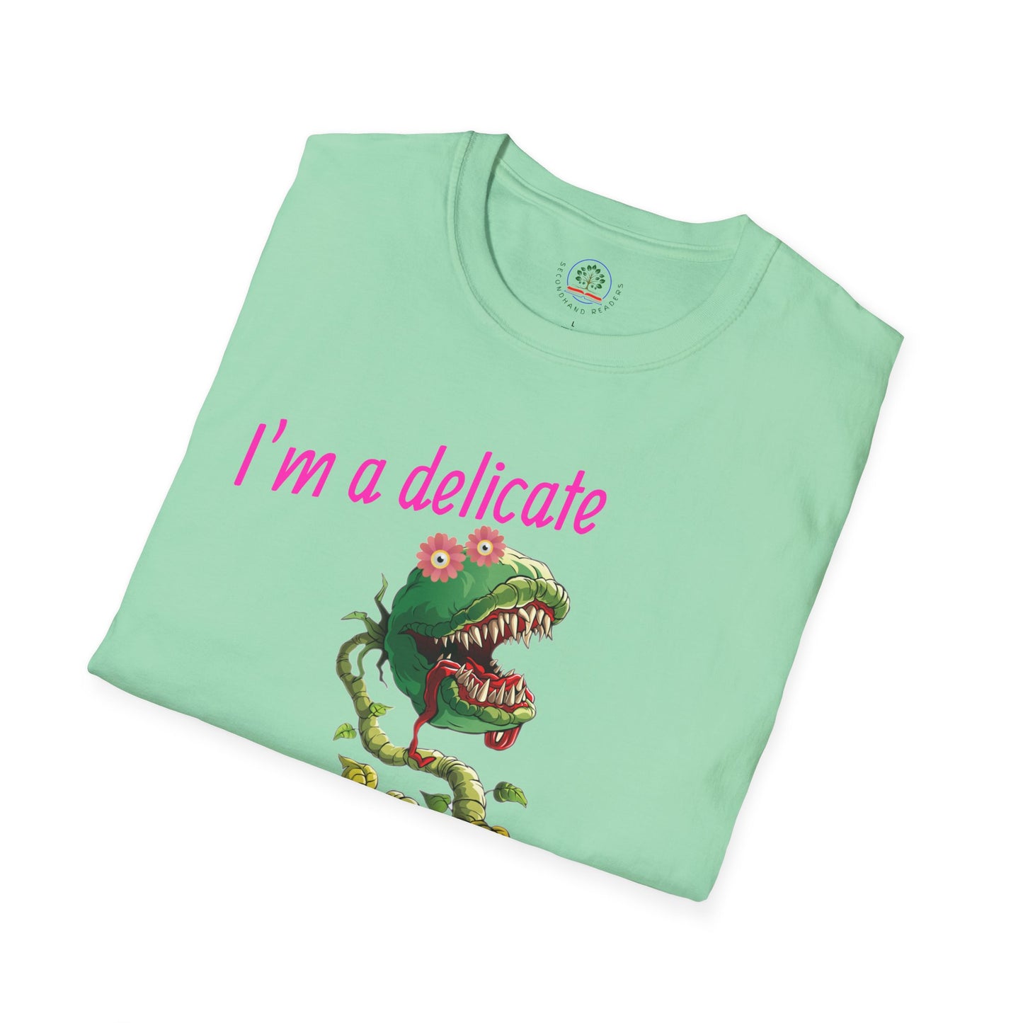 Sarcastic Floral T-Shirt, Delicate Flower Top, Unisex Tee, Funny Graphic Tee