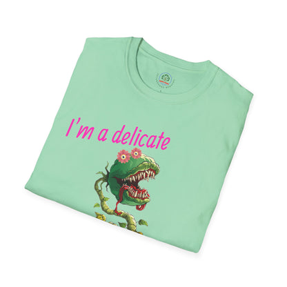 Sarcastic Floral T-Shirt, Delicate Flower Top, Unisex Tee, Funny Graphic Tee