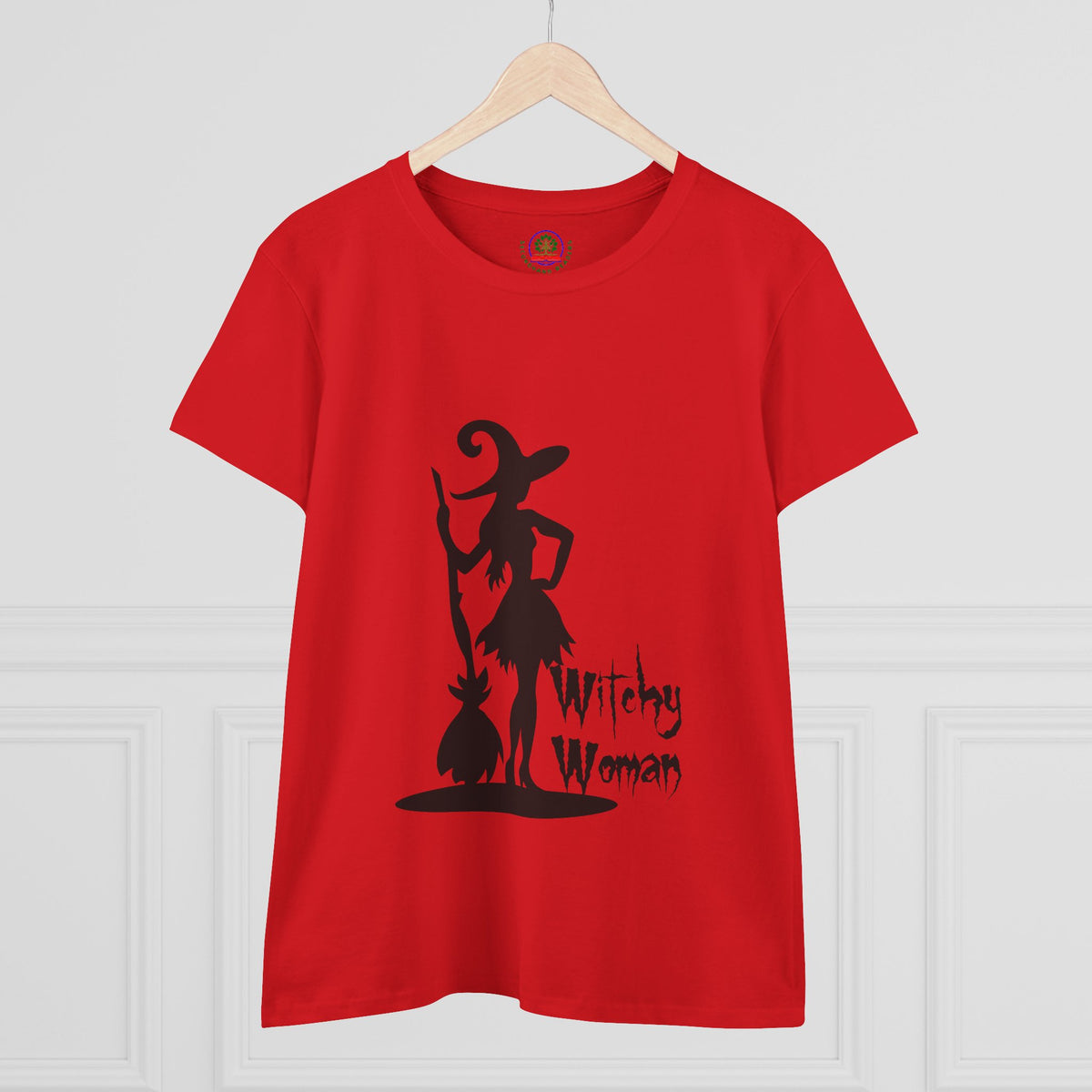 Witchy Woman Tee, Halloween Shirt, Women's Midweight Cotton Tee, Spooky Gift