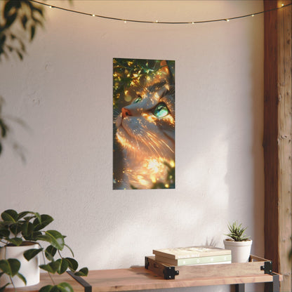 Enchanting Cat Art Posters, Watercolor Decor for Cat Lovers, Aesthetic Wall Art