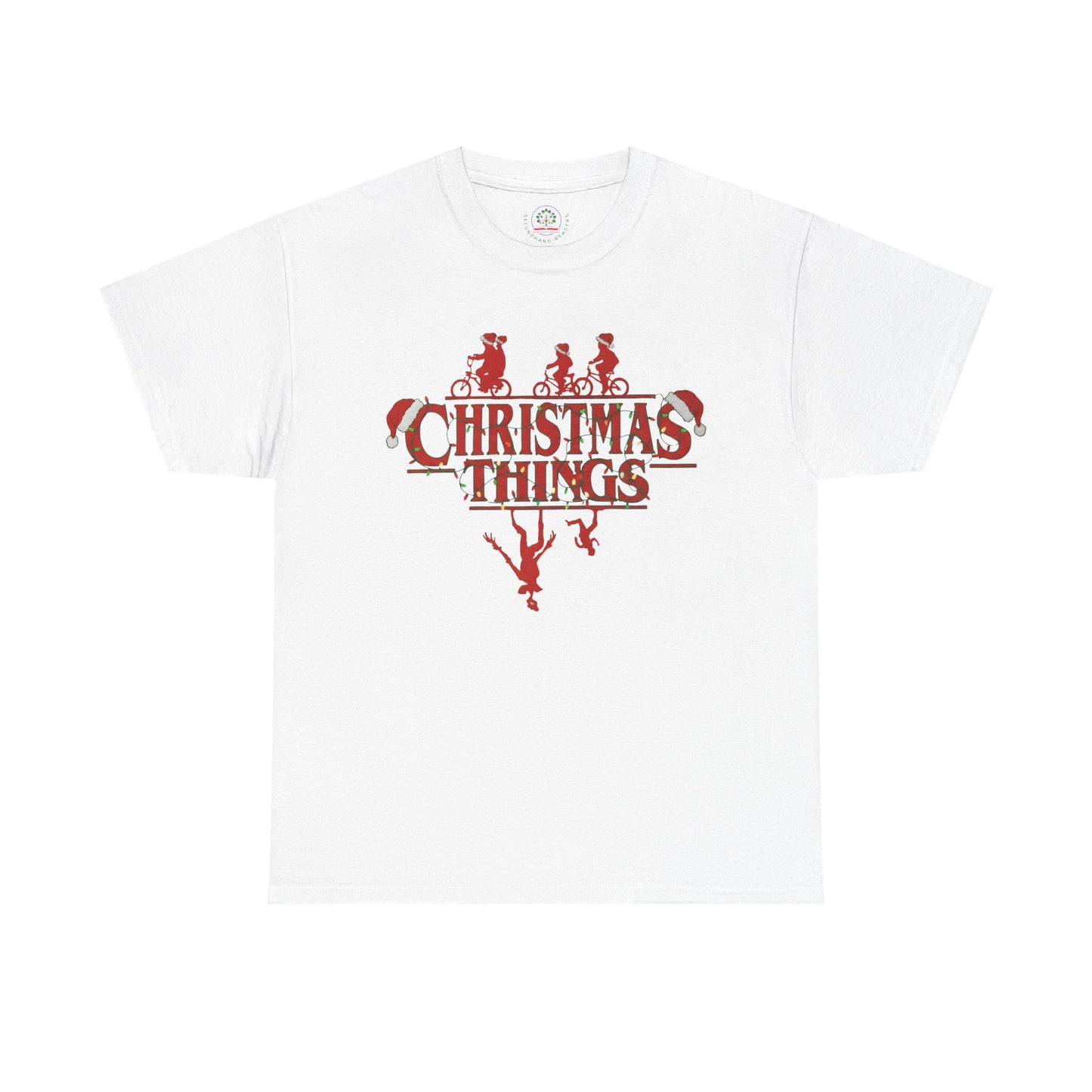 Christmas Things Retro Upside Down T-Shirt | Holiday Graphic Tee