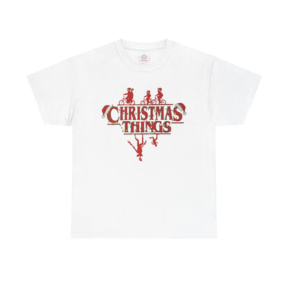 Christmas Things Retro Upside Down T-Shirt | Holiday Graphic Tee