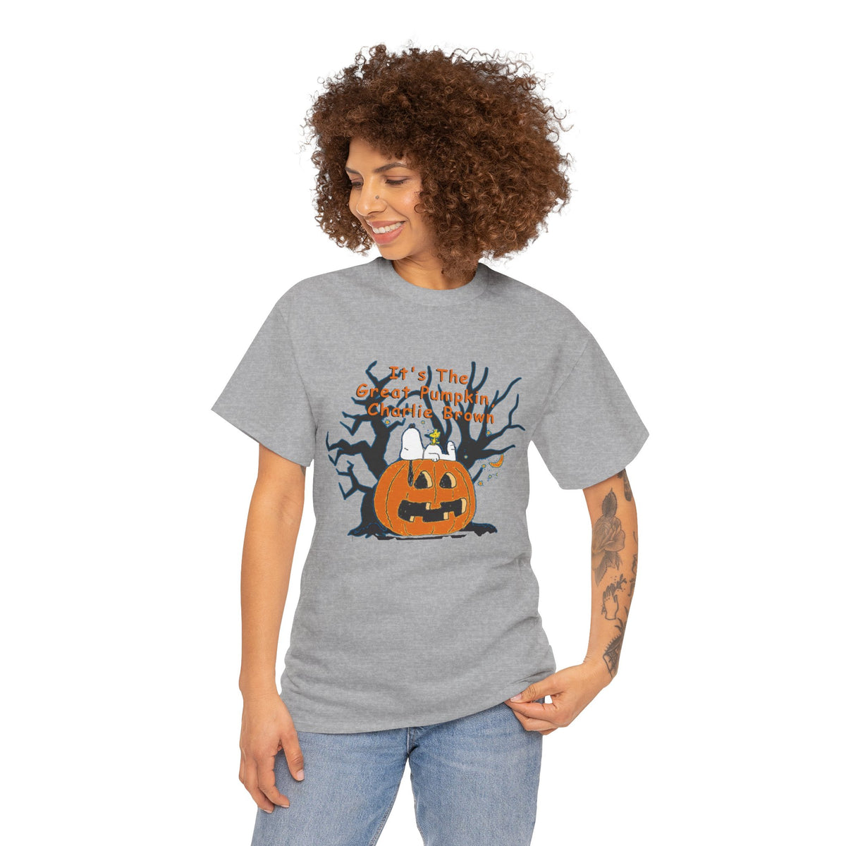 Pumpkin Tee, Spooky Fall T-Shirt, Halloween Charlie Brown Shirt, Snoopy - Secondhand Readers