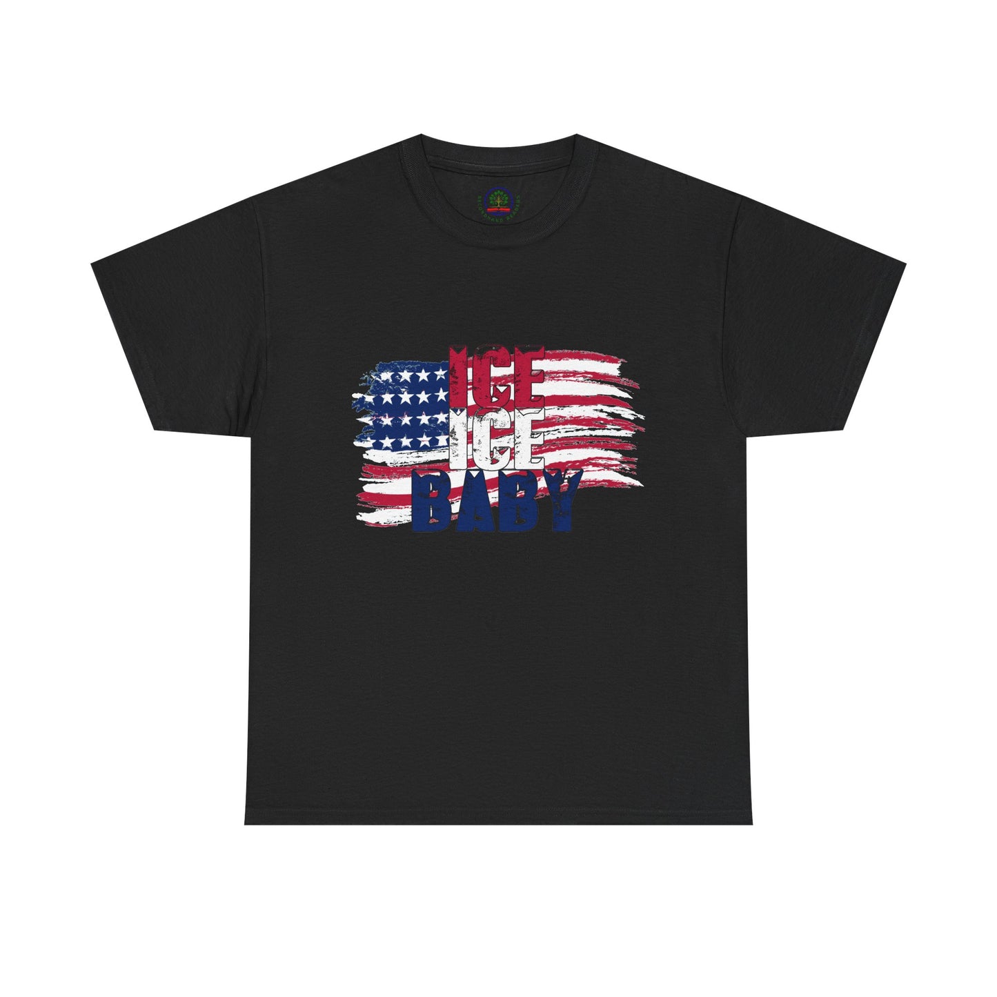 Ice Ice Baby American Flag T-Shirt, Patriotic Tee, America First, USA - Secondhand Readers