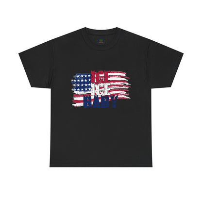 Ice Ice Baby American Flag T-Shirt, Patriotic Tee, America First, USA - Secondhand Readers