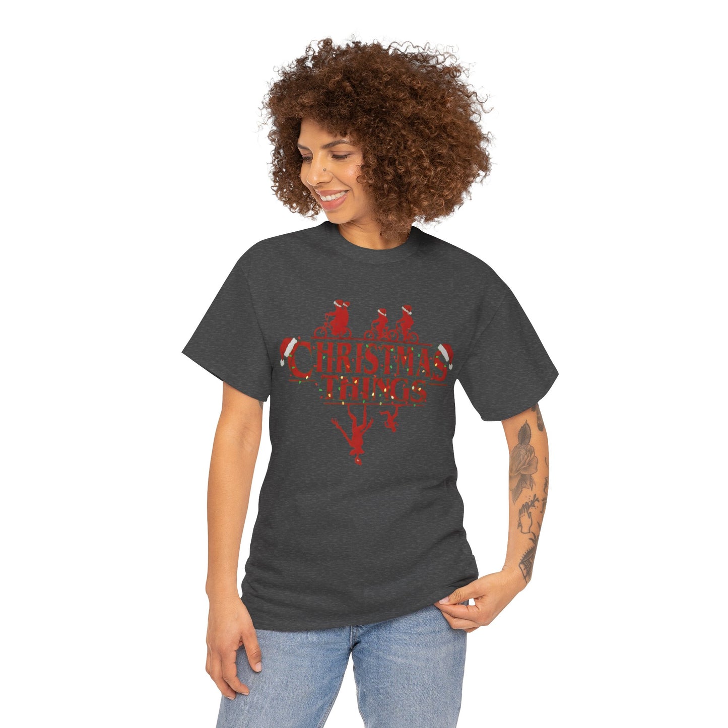 Christmas Things Retro Upside Down T-Shirt | Holiday Graphic Tee