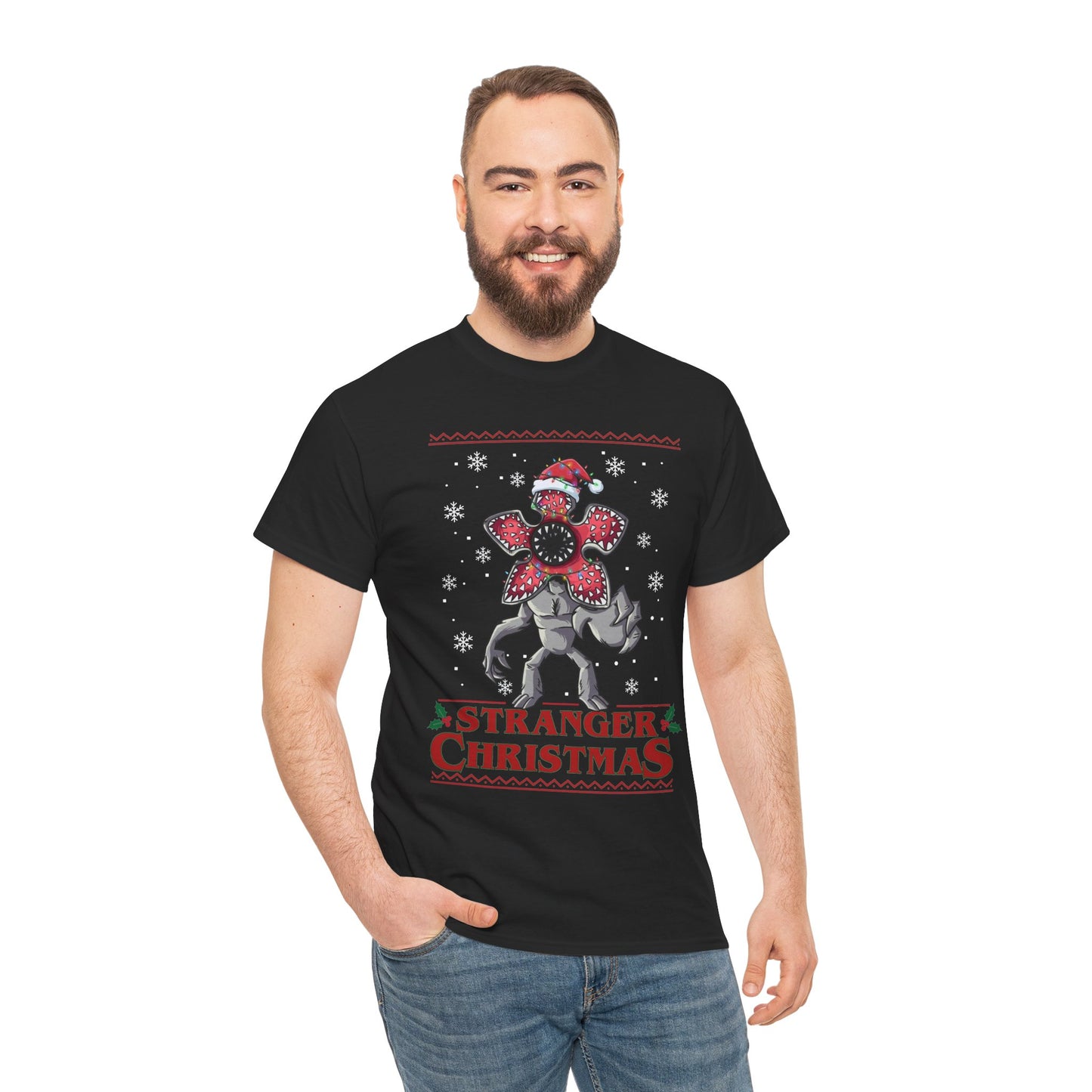 Stranger Christmas Demogorgon Tee | Holiday Horror T-Shirt Retro