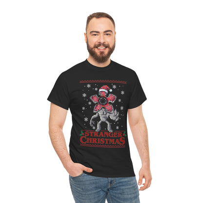Stranger Christmas Demogorgon Tee | Holiday Horror T-Shirt Retro