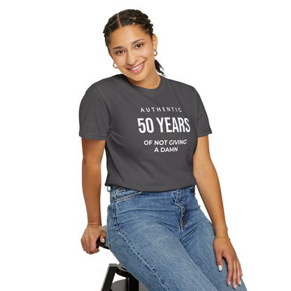 Many Years of Not Giving a Damn T-Shirt — Funny Custom Age Birthday Tee