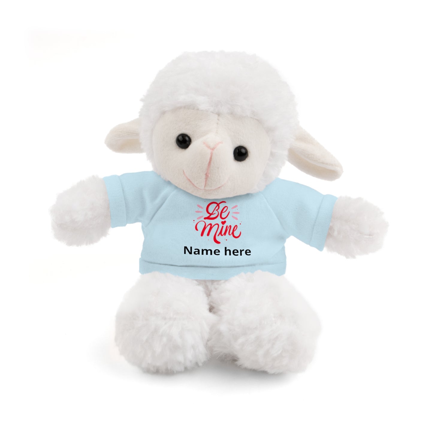 Be Mine Heart Stuffed Animal with Tee, Personalized Name Valentine Plush