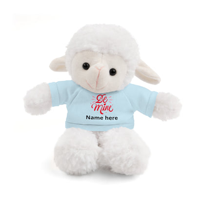 Be Mine Heart Stuffed Animal with Tee, Personalized Name Valentine Plush