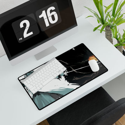 Anime inspired Ichigo vs Ichigo Shinigami substitute desk mat and gaming mouse pad with detailed character artwork.