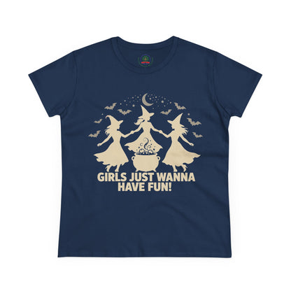 Girls Just Wanna Have Fun, Witch Dance Halloween Shirt, Womens Tee