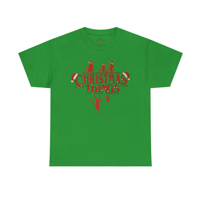 Christmas Things Retro Upside Down T-Shirt | Holiday Graphic Tee