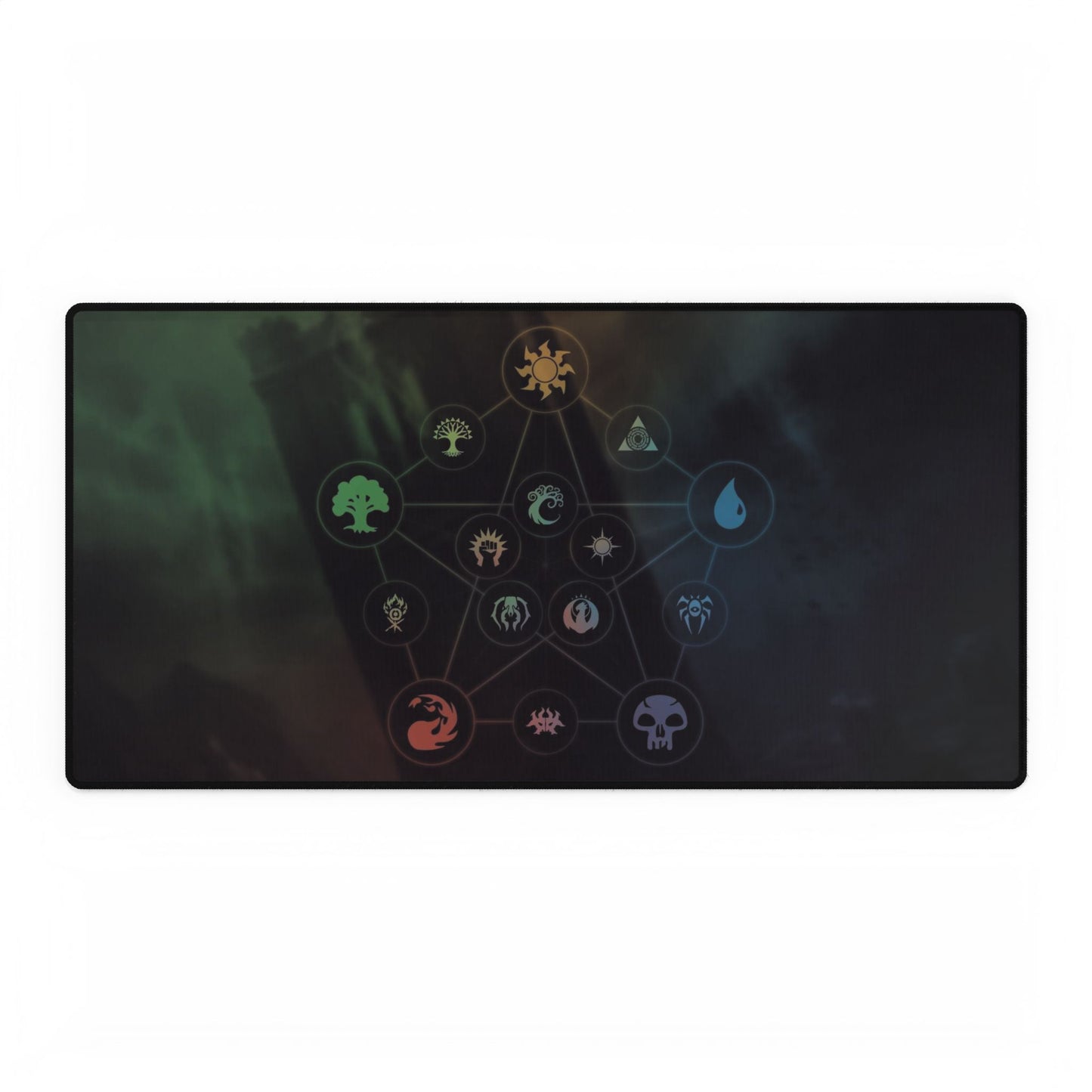 Magic Gathering Playmat, Guilds Mana Combinations Desk Mat - Gamer Gift, Table