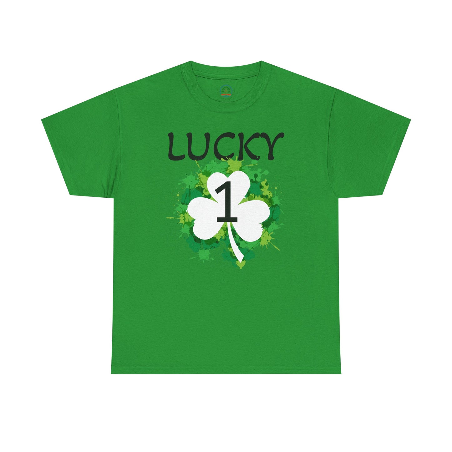 Lucky 1 St. Patrick's Day Clover T-Shirt | Irish Shamrock Design