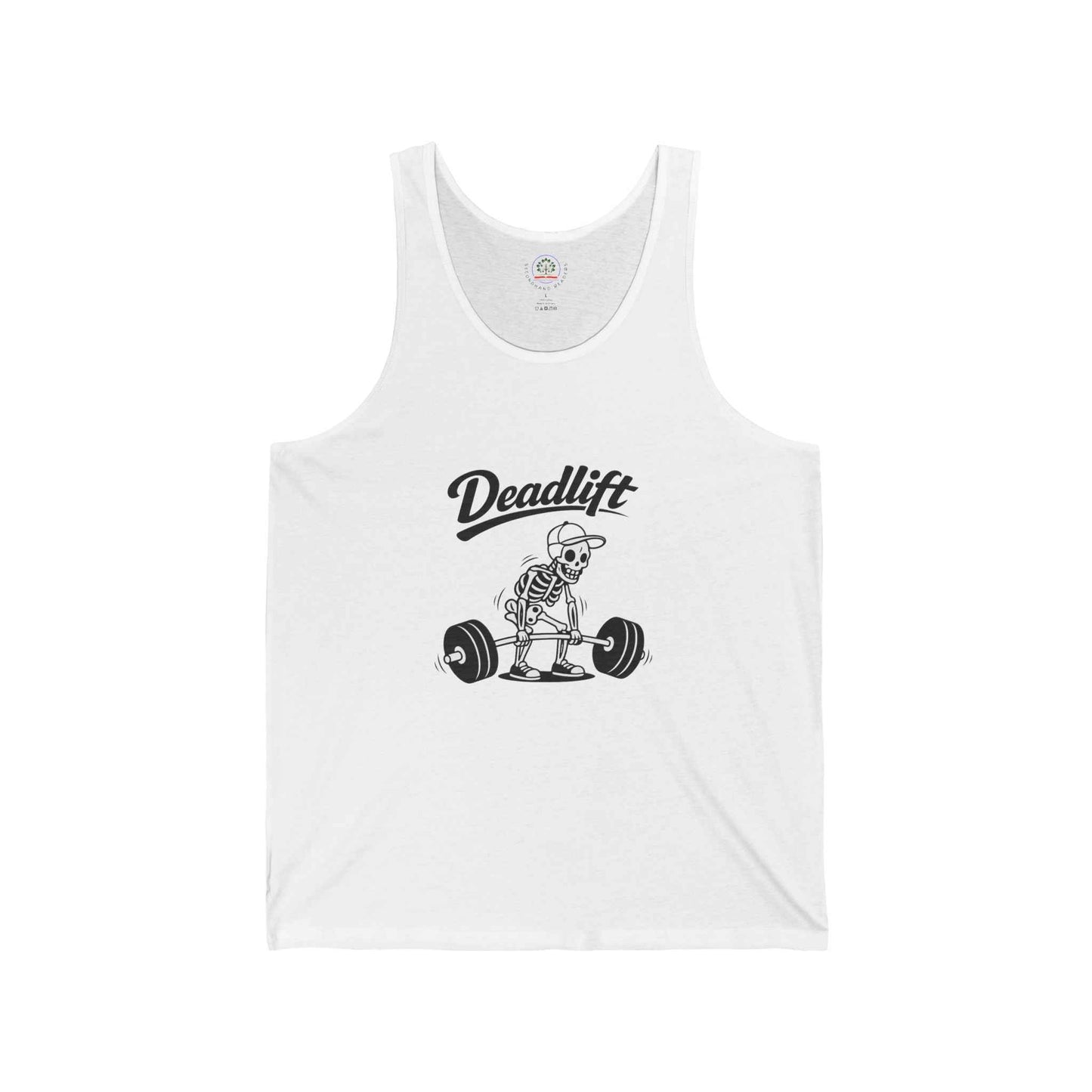 Unisex Funny Deadlift Skeleton Tank Top | Weightlifting Gym Workout Apparel