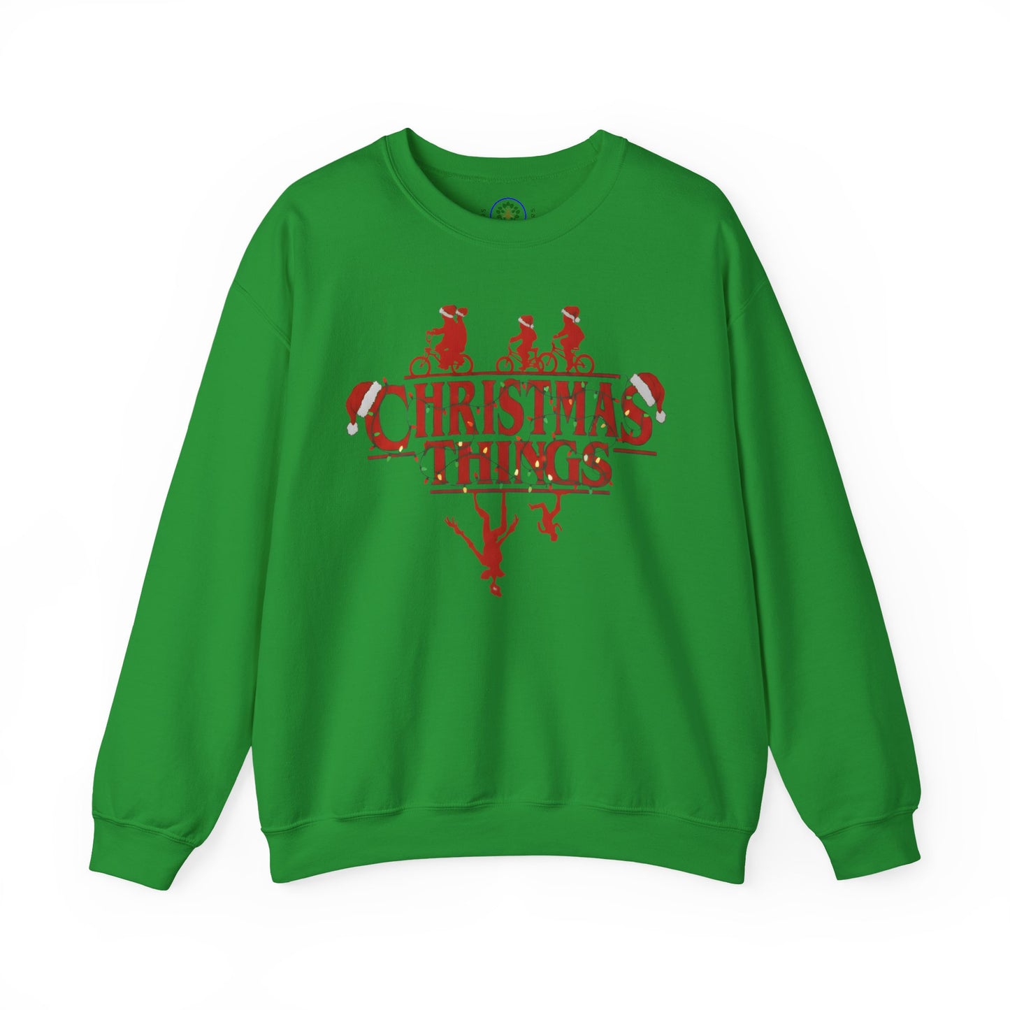 Christmas Things Sweatshirt | Stranger Style Retro Holiday Graphic  | The Upsidedown
