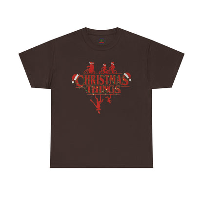 Christmas Things Retro Upside Down T-Shirt | Holiday Graphic Tee