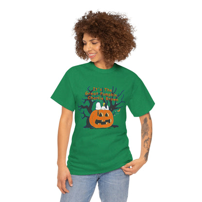 Pumpkin Tee, Spooky Fall T-Shirt, Halloween Charlie Brown Shirt, Snoopy - Secondhand Readers