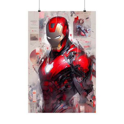 Ironman Poster, Matte Vertical Poster, Marvel Artwork, Drawing Style, Comic Book - Secondhand Readers