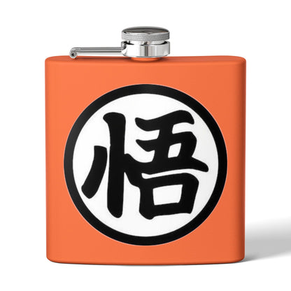 Anime-Inspired, Master Roshi Symbol Dragon Ball Manga, Stainless Steel Flask 6oz